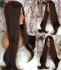 Koszyjne peruki 12A klasy brązowy kolor #4 Najlepsze malezyjskie dziewicze włosy Human Human Sily Prosty 4x4 Silk Baza żydowska peruka szybka dostawa ekspresowa