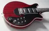 Custom1944 Guild BM01 Brian May Signature Red Guitar Black PictuGuard 3 Pickups Tremolo Bridge 24 Frets Custom Chinese Factory Outlet