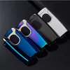 Colorful Zinc Alloy Electronics LED Lighters Inductive Touch Power Display Beautiful Cyclic Charging For Cigarette Smoking Pipe Tool DHL