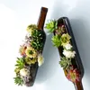 Creatief snijdende wijnfles in halve plantenbeurt Glas Terrarium Flower Pot voor sappige cactus Air Plant Alcohol Gifts