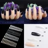 Novos 5 Conjuntos x 24 pcs Longo Oval Unhas Postiças Arte Amêndoa cabeça redonda Pontas de unhas Falsas Design Redondo Branco Preto Limpar Carne Natural Tips5552945