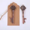 Creative Antique Key Chain Mini Keychain Beer Bottle Opener Key Ring Card Packing Wedding Favor Party Gift