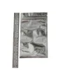 10 * 17,5 cm transparente Vorderseite aus silberner Aluminiumfolie, Mylar-Verpackungsbeutel, Einzelhandel, durchsichtige Kunststoff-Reißverschluss-Reißverschluss-Verpackung, Beutelpackung in Lebensmittelqualität