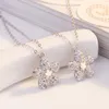 Fashion Flower 925 Sterling Silver Pendant Necklace Cubic Zirconia S925 Designer Clavicular Chain Jewelry Gift J224 för kvinnor