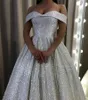 Zilveren pailletten prom jurk Dubai Arabische Afrikaanse zwarte meisjes een lijn land tuin formele bruid avondjurken op maat gemaakte plus size1815317