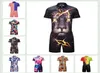 Hot Plus taille 3XL 3D Galaxy Anime animal Tigre Imprimer hommes robe Robe Runaway Hommes Chemises Décontractées Onesies Pyjamas Combinaisons 5pcs / lot