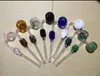 Classic Coloured Skull Bubble Glass Bending Pot Wholesale Glass Water Pipes Tobacco Accessories Glass Ash Catcher