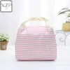 Bag Organizer XZP Thermal Lunch Bags Fresh Pink Cherry Tote Polyester Peach Skin Portable Butterfly Convenient1