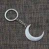 Mode 20 stks / partij Sleutelhanger Sleutelhanger Sieraden Verzilverd Big Moon Charms