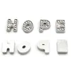 10pcs Silver A-T Alphabet Letter Floating Charm Initial Locket Charms Pendants For Floating Locket DIY Charm LSFC113