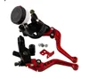 Universal CNC 78Quot 22mm دراجة نارية القابض الفرامل Master Cylinder Reservoir levers Kit Fluid Reservoir Set5779820