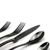 20 30 Stuks Glanzend Zwart Statings Set 18/10 Roestvrijstalen servies Steak Mes Diner Fords Lepels Silverware Set