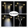 Bathroom LED Shower Faucets 600 800mm Ceiling SPA Mist Waterfall Rainfall ShowerHead Set Thermostatic Mixer Luxury Shower With Mas2440