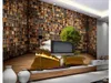 Personalizado 3D Silk Photo Mural Wallpaper Criativo estante de livros sala de estar sofá TV decoração de fundo papel de parede