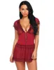 Avidlove femmes Sexy Lingerie vêtements de nuit sous-vêtements Sexy érotique lenceria Costumes Chemise pyjama dentelle Lingerie Patchwork à volants