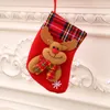 Presente de doces Meia do Natal Mini Meia Papai Noel Xmas Tree Bag pendurado pingente gota enfeites de decoração para casa