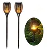 Luci solari Fiamme tremolanti impermeabili Torce Luci Faretti solari per esterni Decorazione paesaggistica Illuminazione vialetto per patio 96 LED B5611