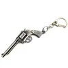 Whole 50pcs Lot Game Gun Model Key Chain Metal Alloy Key Rings Keys Holders Size 6cm Blister Card Package Key Chains256V