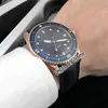 New Fifty Fathoms 50 Fathoms Bathyscaphe 5000-36S30-B52A Rose Gold Black Dial Automatic Mens Watch Relógios de couro de nylon Puretime 198k