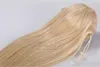 Drawstring Ponytail Human Hair 100g 14 to 28 inch VMAE Straight Natural 613 Brown Extensions Remy Hiar Horsetail Tight Hole Straight