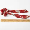 Frauen-Mädchen-Blumen-Stirnband Plaid Snow elastischer Bogen Hairband Ohren Heaband Weihnachten Haar Party Geschenk WX9-1916