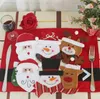 6 Stilleri Noel Noel Sofra Dekorasyon Noel Baba Set Bıçak ve Çatal Tutucu Çatal Çanta Noel Masaüstü Decoration70pcs