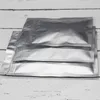 100pcs flat matte silver oilproof pure aluminum foil mylar bag reuseable zip lock packing bag multi-sizes moistureproof packaging pouch