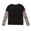 Falso Tattoo camisas para miúdos da criança do bebê Crianças Meninos blusa com malha tatuagem Impresso Long Sleeve Pullover T fresco Tops Moda Niño