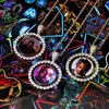 Niestandardowe pojemne naszyjniki wisiorki mężczyźni kobiety Hip Hop Luksusowy projektant Bling Diamond Picture Pendants Friend Family Jewelry LO6228225