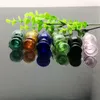 Pipe à fumer Mini narguilé bangs en verre Forme en métal coloré Buse d'aspiration en verre coloré avec boule