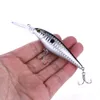 Hengjia 80 pcs conjunto de pesca hot 3d minnow lure 10 cor 11.7g / 11cm alta qualidade pesca isca pesca dura mi026