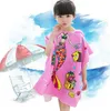 Kids Bathrobes Mermaid Printed Baby Hooded Robes Kid Beach Towel Cartoon Animal Nightgown 9 Designs Free Shipping DHW2113