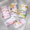 4-10 PCS Coréia Kawaii Rainbow Linglipop Sequin Flor Flor De Cabelo Conjunto Para As Mulheres Meninas Kids Hairpins Acessórios Headwear Barrette