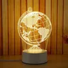 3D USB Acrylic Night Lights Desktop Bawbles LED GADGET LIGHT LAMPS TABLE DESK GLOBE BEDROOF OFFER DECORギフト温かい白いランプORNA5094795