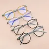 Wholesale-2019 fashion brand eyeglasses Women's round titanium glasses frame men optic frame women spectacle frames Men's 9704