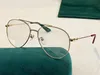 Classico GG0449 Occhiali oversize in metallo di qualità da pilota full-rim frame 60-18-145 occhiali da vista full-set casePresa OEM
