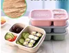 Kapak Mikrodalga Gıda Meyve Saklama Kutusu ile 3 Izgara Beslenme Çantaları Out Konteyner Yemek takımı Setleri alın