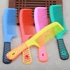 Wide-tooth shower comb handtag plast våt frisyr frisör frisyr verktyg mjuk plast kam frisör massage kam