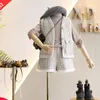 Set di abbigliamento invernale per ragazza Gilet con colletto tondo + Set di abbigliamento elegante per bambina corta