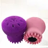 Brosse de nettoyage du visage en Silicone coloré, nettoyant pour le visage, brosse de lavage, soins de la peau, petite forme de poulpe