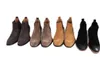 2019 Brand Suede Elasticità poco profonda Stivali caviglie per uomini stivali bassi tacchi zapatos scarpe da uomo di grandi dimensioni