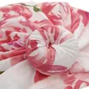 Europa Infant Baby Mädchen Hut Knoten Blume Kopfbedeckung Kind Kleinkind Kinder Mützen Turban Donuts Blumen Hüte Kinder Zubehör 14596