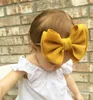 Darmowe DHL Ins 16 Kolory Cute Big Bow Hairband Baby Girls Toddler Dzieci Elastyczny pałąk Wiązany Turban Głowy Okładki Bow-Knot Akcesoria do włosów