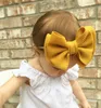 DHL libero 16 colori Cute Big Bow Hairband Neonate Toddler Kids Fascia elastica Annodato in nylon Turbante Head Wraps Bow-knot Accessori per capelli