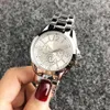 Modemerk polshorloge voor damesmeisje 3 wijzerplaten stijl stalen metalen band quartz horloges TOM 06