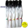 2 PZ Colore Ombre 24 "100G Trecce Jumbo Capelli Sintetici Estensione Dei Capelli Jumbo Prodotti Per Capelli Afro Due Toni Intrecciatura Ad Alta Temperatura