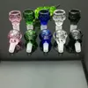 Vidro estrangeiro colorido da bolha cabeça cigarro Acessórios Atacado Bongs Oil Burner Pipes Pipes água Vidro Cachimbo plataformas petrolíferas fumar