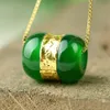 Colar De Ouro Jade LuLuTong Colar de Amuletos amantes de Jóias Para Homens Presente De Mulheres