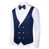 2019 Men Blue Men Ternos de casamento Designer Groomsmen Shawl White Lapel Groom Tuxedos WeddingProm Suits 3 Pieces5432886