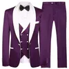 Beau châle revers garçons d'honneur un bouton marié smokings hommes costumes mariage/bal/dîner meilleur homme blazer (veste + pantalon + cravate + gilet) 076